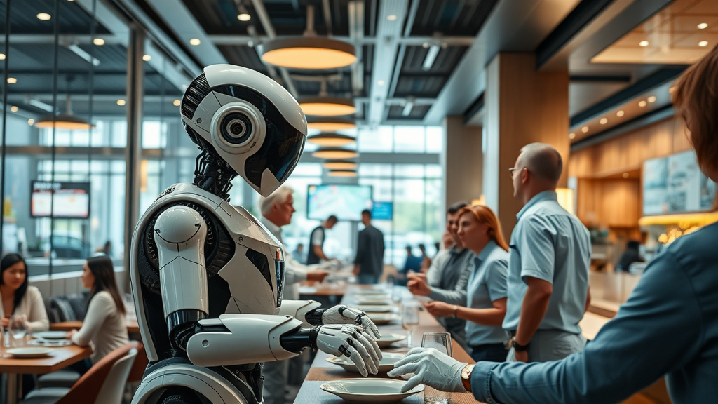 ai used in restaurants futuristic robots guest service in restaurant industry