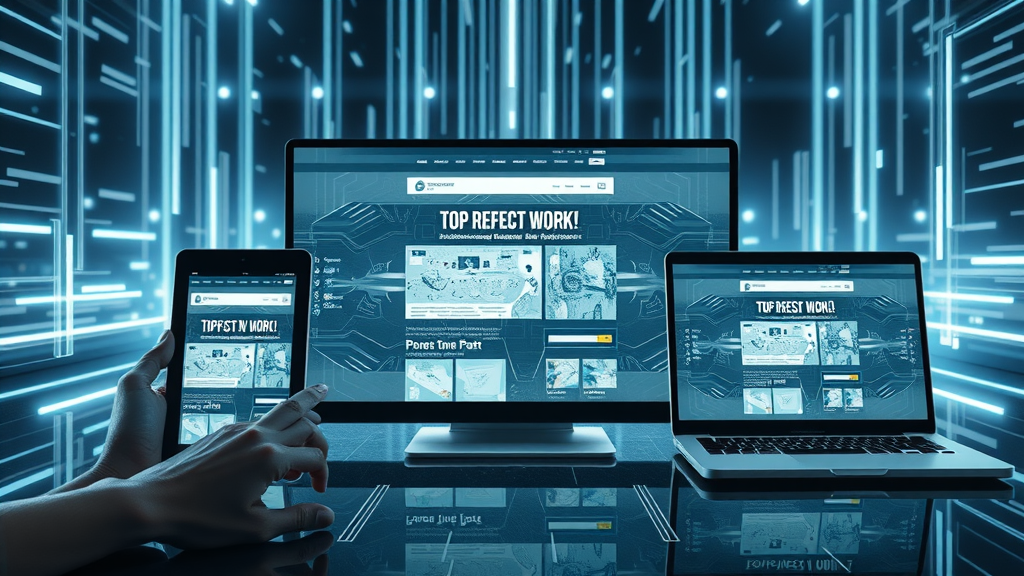 modern website interface on multiple devices for fast loading and seamless navigation boosting organic traffic