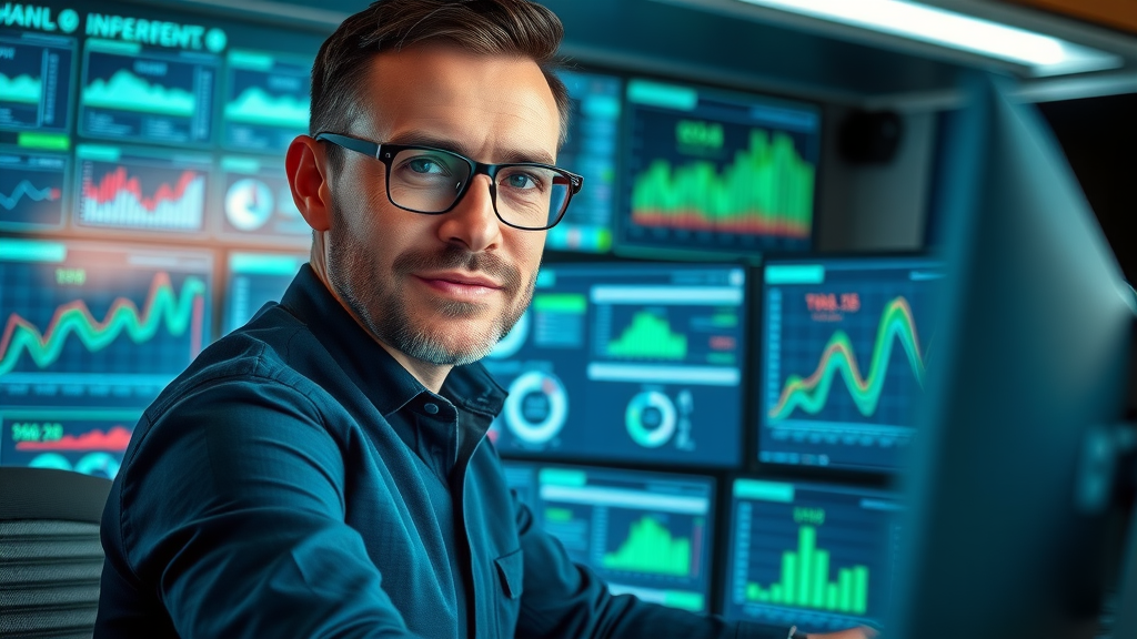 Marketer using data visualization and heatmaps to identify user intent and optimize web search performance